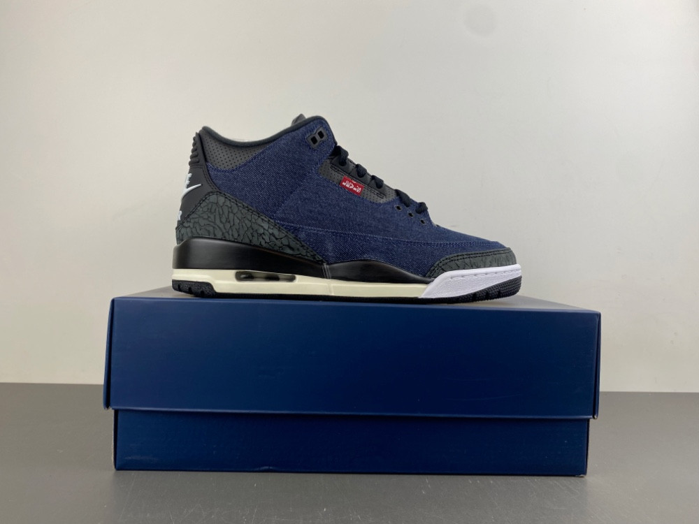 Air Jordan 3 X Leu*s "Indigo and Gym Red" IH7959-400