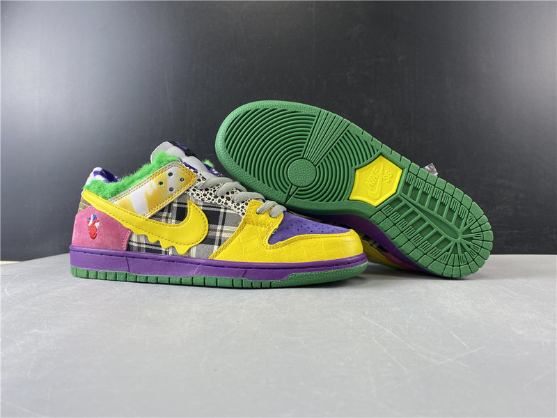 nike dunk low pro iw purple/ yellow 318403-137