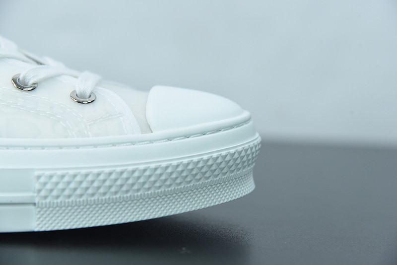 dio* b23 oblique high-top white sneaker