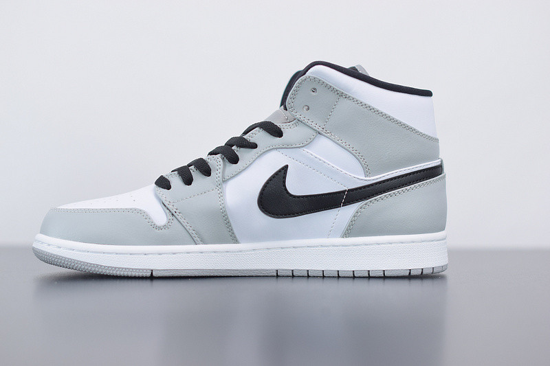 air jordan 1 mid "light smoke grey" 554724-092