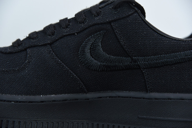 stussy x nike air force 1 low black cz9084-001