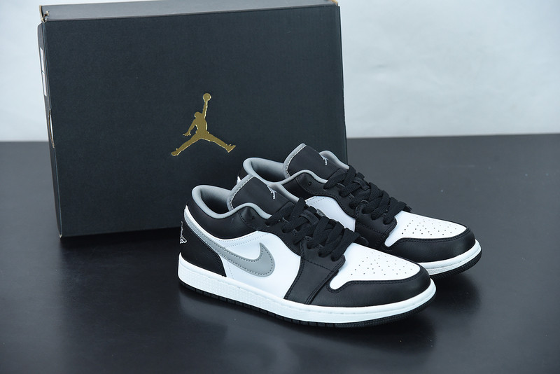 air jordan 1 low black white grey 553558-040