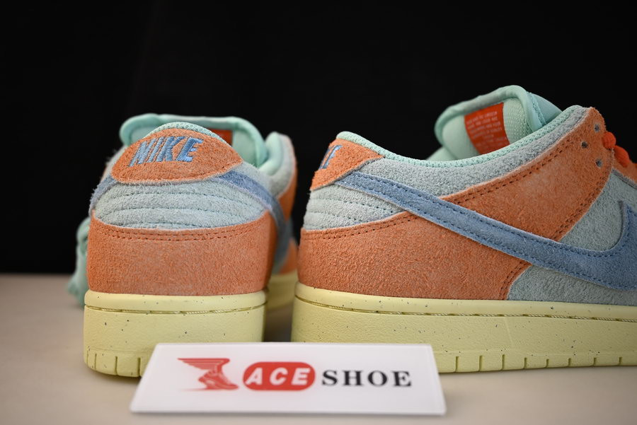 nike sb dunk low orange noise aqua dv5429-800