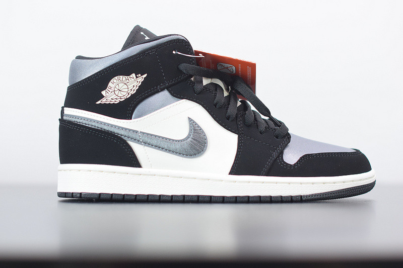 air jordan 1 mid satin grey toe 852542-011