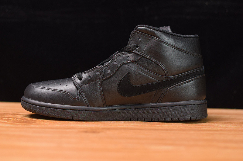 air jordan 1 mid “deep black” 554725-090