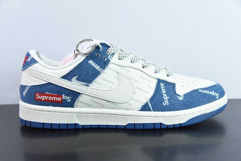 nike sb dunk low S*p*e denim blue off white red fc1688-194