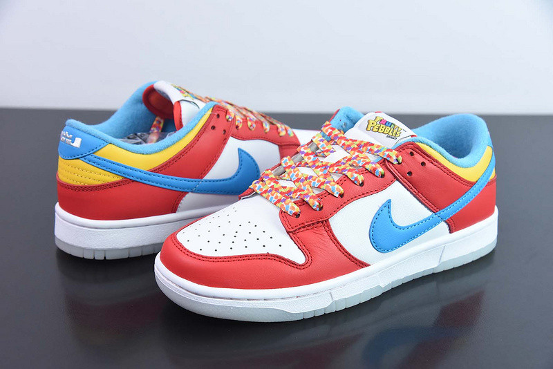 lebron james x nike dunk low “fruity pebbles” dh8009-600
