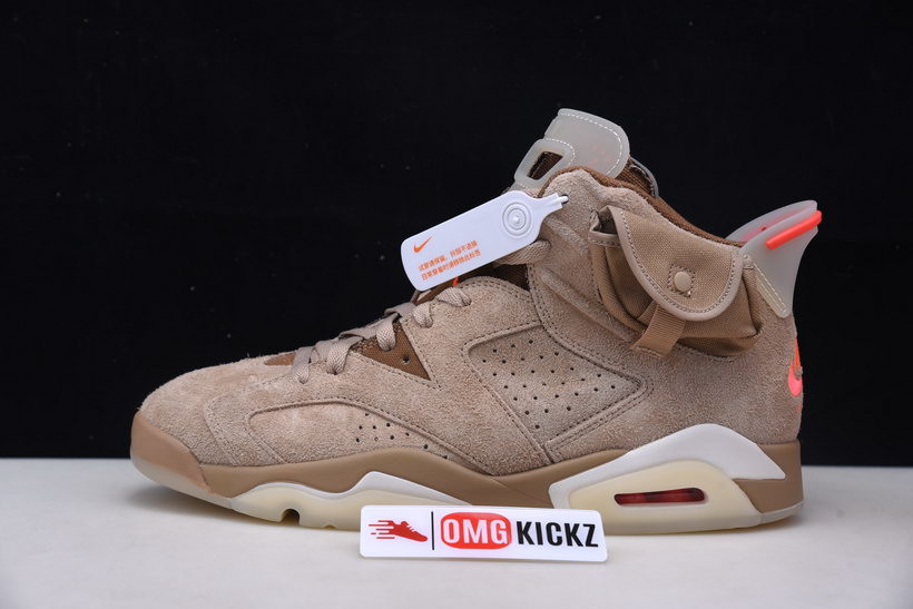 travis scott x air jordan 6 “british khaki ” dh0690-200