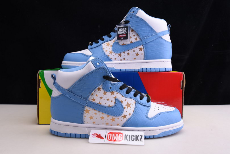 Svp*me x nike dunk high pro sb blue 307385-141